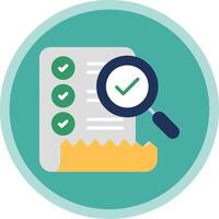 Checklist Flat Multi Circle Icon vector