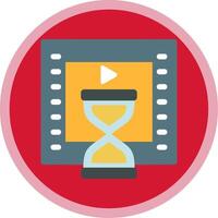 Duration Flat Multi Circle Icon vector