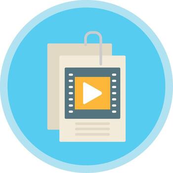 Script Flat Multi Circle Icon vector