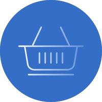 Shopping Basket Gradient Line Circle Icon vector