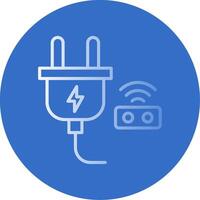 Smart Plug Gradient Line Circle Icon vector