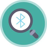 Bluetooth Flat Multi Circle Icon vector