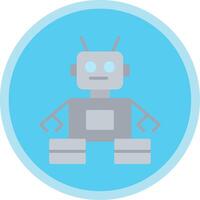 Robot Flat Multi Circle Icon vector