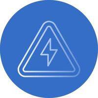 Electrical Danger Sign Gradient Line Circle Icon vector