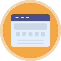 Web Browser Flat Multi Circle Icon vector