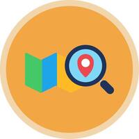 Map Flat Multi Circle Icon vector