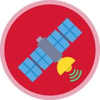 Satellite Flat Multi Circle Icon vector