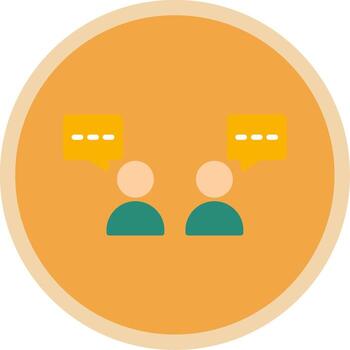 Chat Flat Multi Circle Icon vector