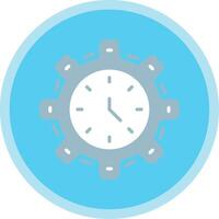 hora administración plano multi circulo icono vector