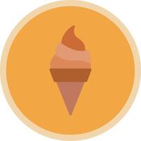 Ice Cream Flat Multi Circle Icon vector