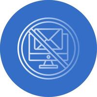 Prohibited Sign Gradient Line Circle Icon vector