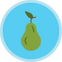 Pear Flat Multi Circle Icon vector