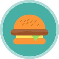 Burger Flat Multi Circle Icon vector