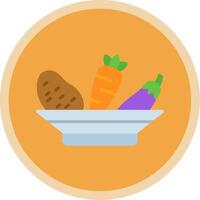 Vegetables Flat Multi Circle Icon vector