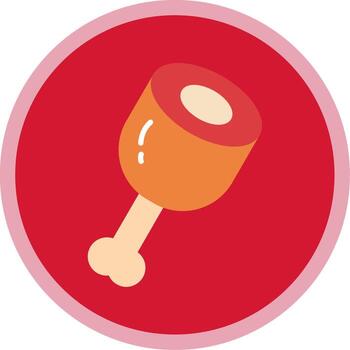 Ham Flat Multi Circle Icon vector