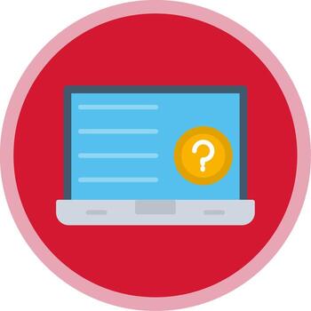 Question Flat Multi Circle Icon vector