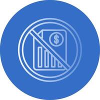 Prohibited Sign Gradient Line Circle Icon vector