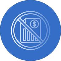 Prohibited Sign Gradient Line Circle Icon vector