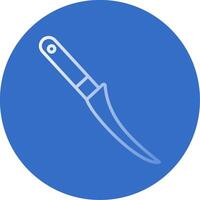 Boning Knife Gradient Line Circle Icon vector