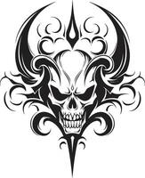 Sinister Shadow Black Devilhead Abyssal Aura Devilhead Tattoo vector