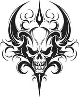 Sinister Shadow Black Devilhead Abyssal Aura Devilhead Tattoo vector