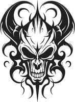 Midnight Majesty Black Devilhead Maleficent Mark Devilhead Tattoo vector