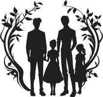 Unity Utopia ic Happy Family Emblem Blissful Connections Family vector