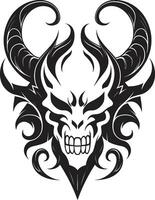 Abyssal Artistry Black Devilhead Symbol Temptation Token Devilhead in Black vector