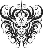 Malevolent Mark Evil Devilhead Inked in Black ic Dark Temptation Devilhead Tattoo in Black Color vector