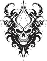 Stygian Signature Evil Devilhead Inferno Insignia Devilhead Tattoo vector