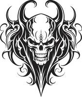 Sinister Seal Black Devilhead Ebon Enigma Evil Devilhead in Obsidian Hue vector