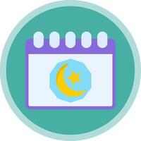 Ramadan Day Flat Multi Circle Icon vector