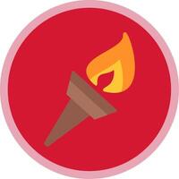 Olympic Flame Flat Multi Circle Icon vector