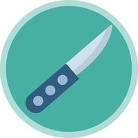 cuchillo plano multi circulo icono vector