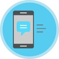 Mobile App Flat Multi Circle Icon vector