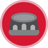 Prayer Hat Flat Multi Circle Icon vector