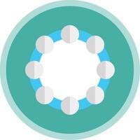 Tambourine Flat Multi Circle Icon vector