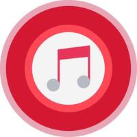 Music Note Flat Multi Circle Icon vector