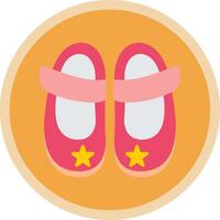 Baby Shoe Flat Multi Circle Icon vector