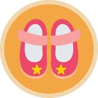 Baby Shoe Flat Multi Circle Icon vector