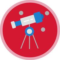 Telescope Flat Multi Circle Icon vector