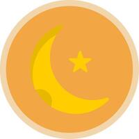 Luna plano multi circulo icono vector