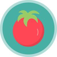 Tomatoes Flat Multi Circle Icon vector