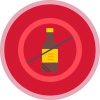 No Alcohol Flat Multi Circle Icon vector