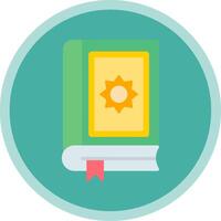 Holy Book Flat Multi Circle Icon vector