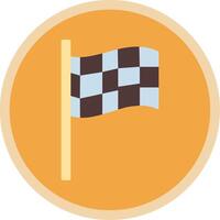 Racing Flag Flat Multi Circle Icon vector