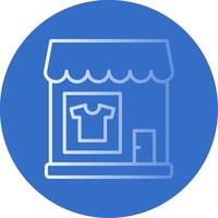 Clothing Shop Gradient Line Circle Icon vector