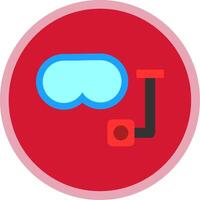 Scuba Dive Flat Multi Circle Icon vector