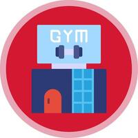 Gym Flat Multi Circle Icon vector