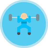 Workout Flat Multi Circle Icon vector